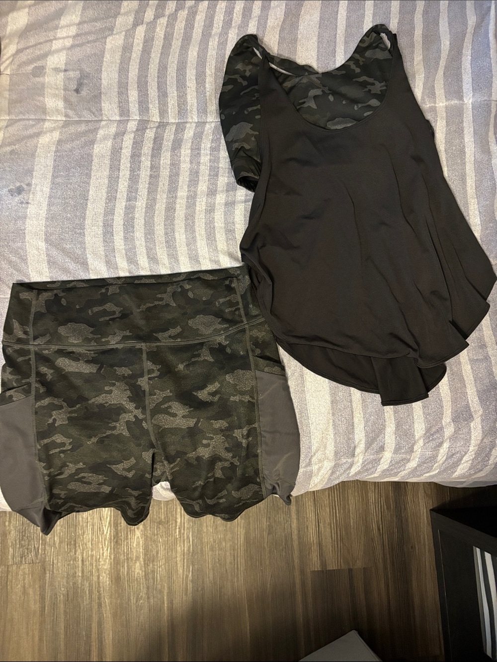 Fabletics Black Camo Athletic 2 pc set